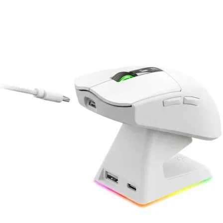 Mars Gaming MMW-ELITE Ratón Gaming Inalámbrico, Batería Recargable hasta 20000 DPI, Blanco Mars Gaming MMW-ELITE Ratón Gaming Inalámbrico, Batería Recargable hasta 20000 DPI, Blanco